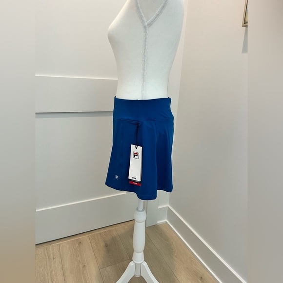 FILA PerformaEnergy tennis A-Line skort blue NEW sweat wicking stretchy medium - Picture 2 of 11